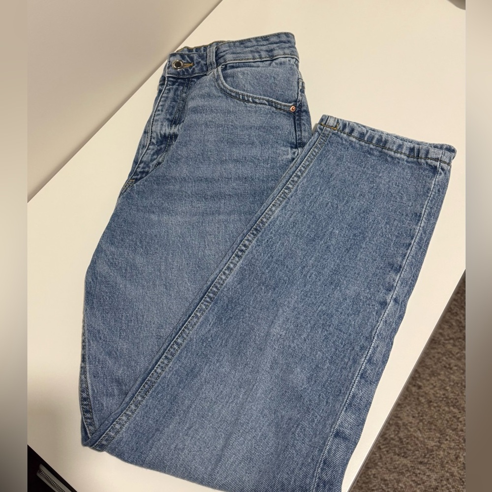 Zara Blue Boyfriend Jeans Casual Denim